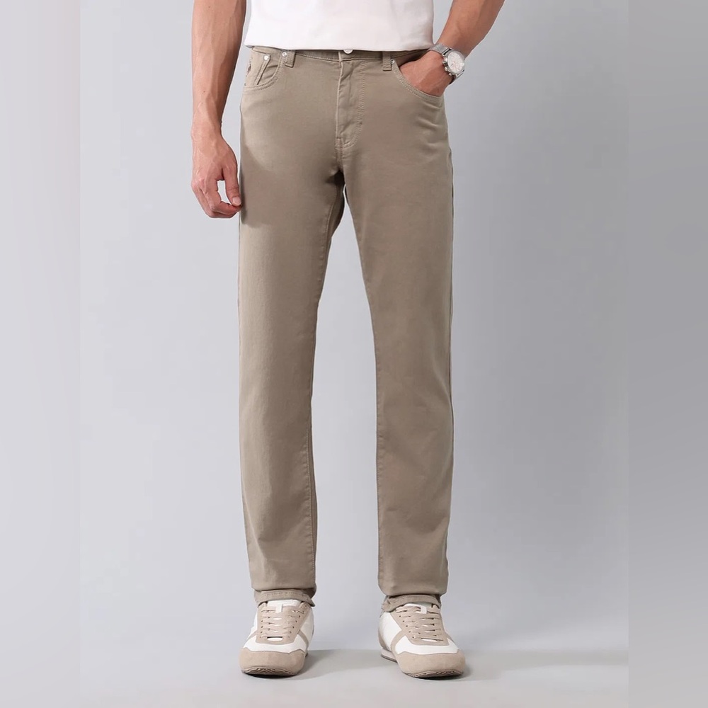 Brax Cooper Fancy Regular 5 Pocket Pants Khaki Size 34W